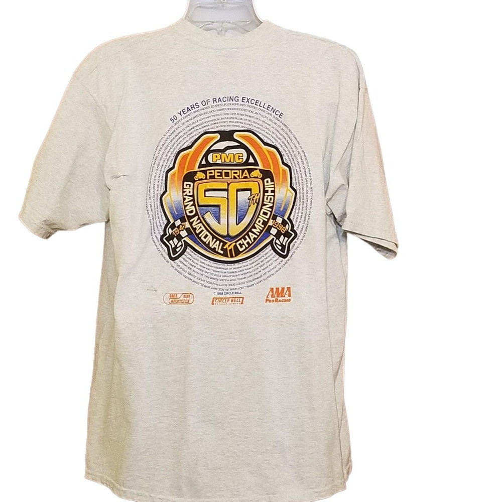 Vintage 90s Racing T-shirt XL Grand National TT Championship 50th Anniversary